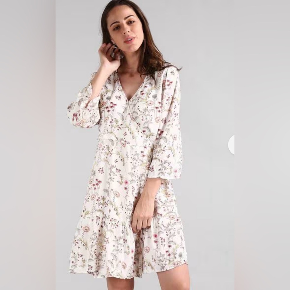 Floral Wrap Dress with Ruffle Hem XL Tall
